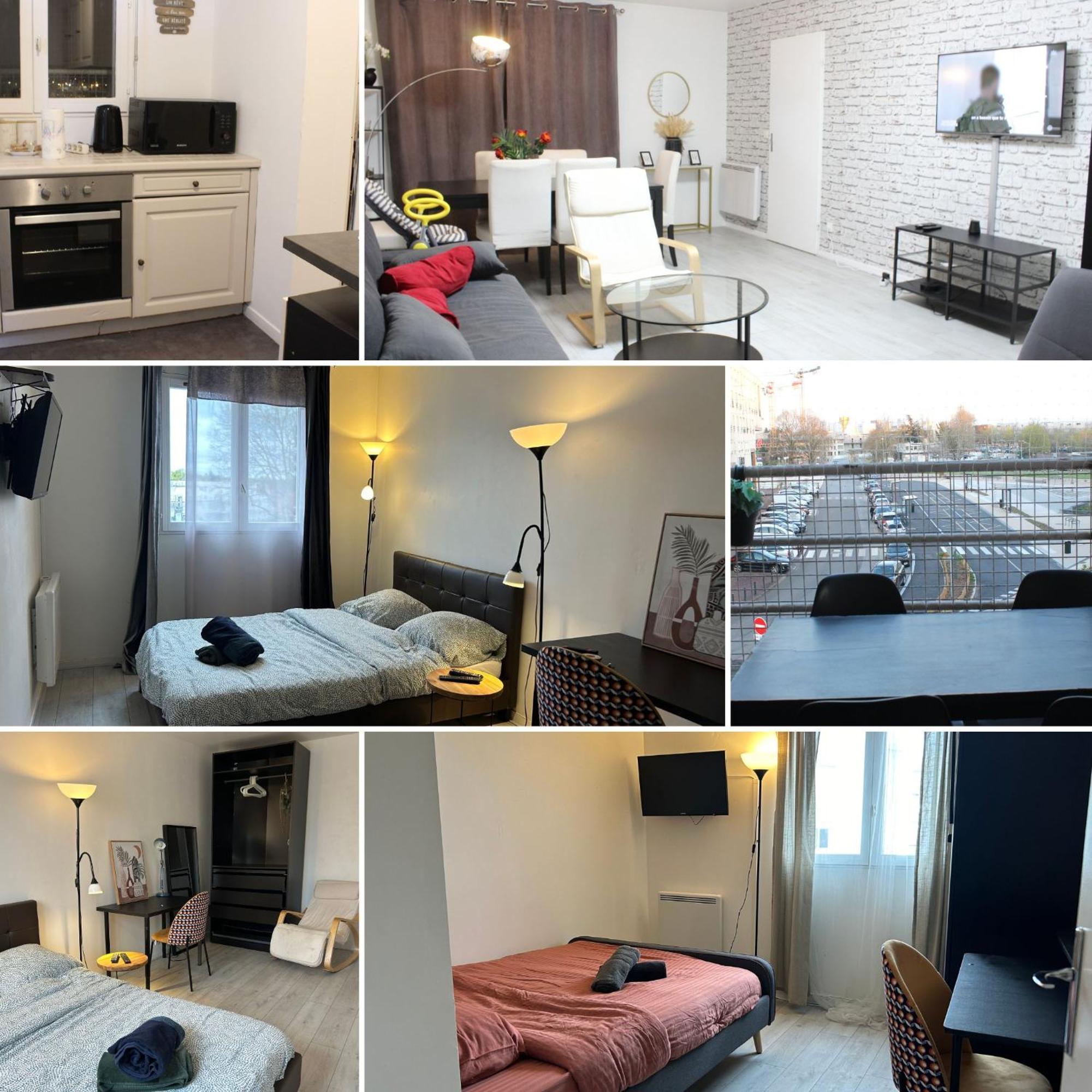 Appartement - Proche Rer - 2 Chambres & 4 Lits Double - Paris Orly Courcouronnes Luaran gambar